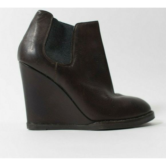 Brunello Cucinelli Size 8 Brown Wedge Boots - Picture 1 of 5